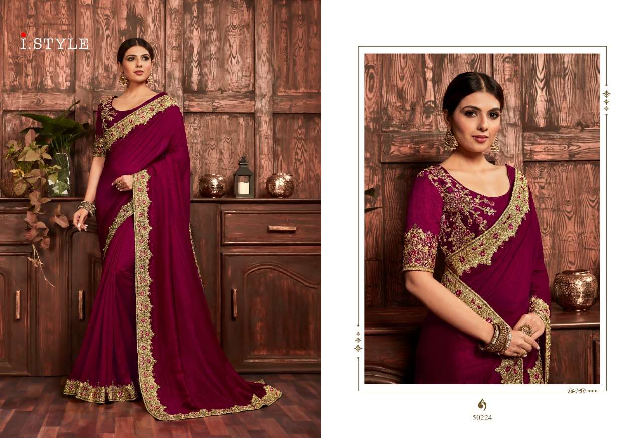 SHEESHMAHAL BY INDIAN WOMEN 50220 TO 50229 SERIES INDIAN TRADITIONAL WEAR COLLECTION BEAUTIFUL STYLISH FANCY COLORFUL PARTY WEAR & OCCASIONAL WEAR TWO TONE SILK EMBROIDERED SAREES AT WHOLESALE PRICE