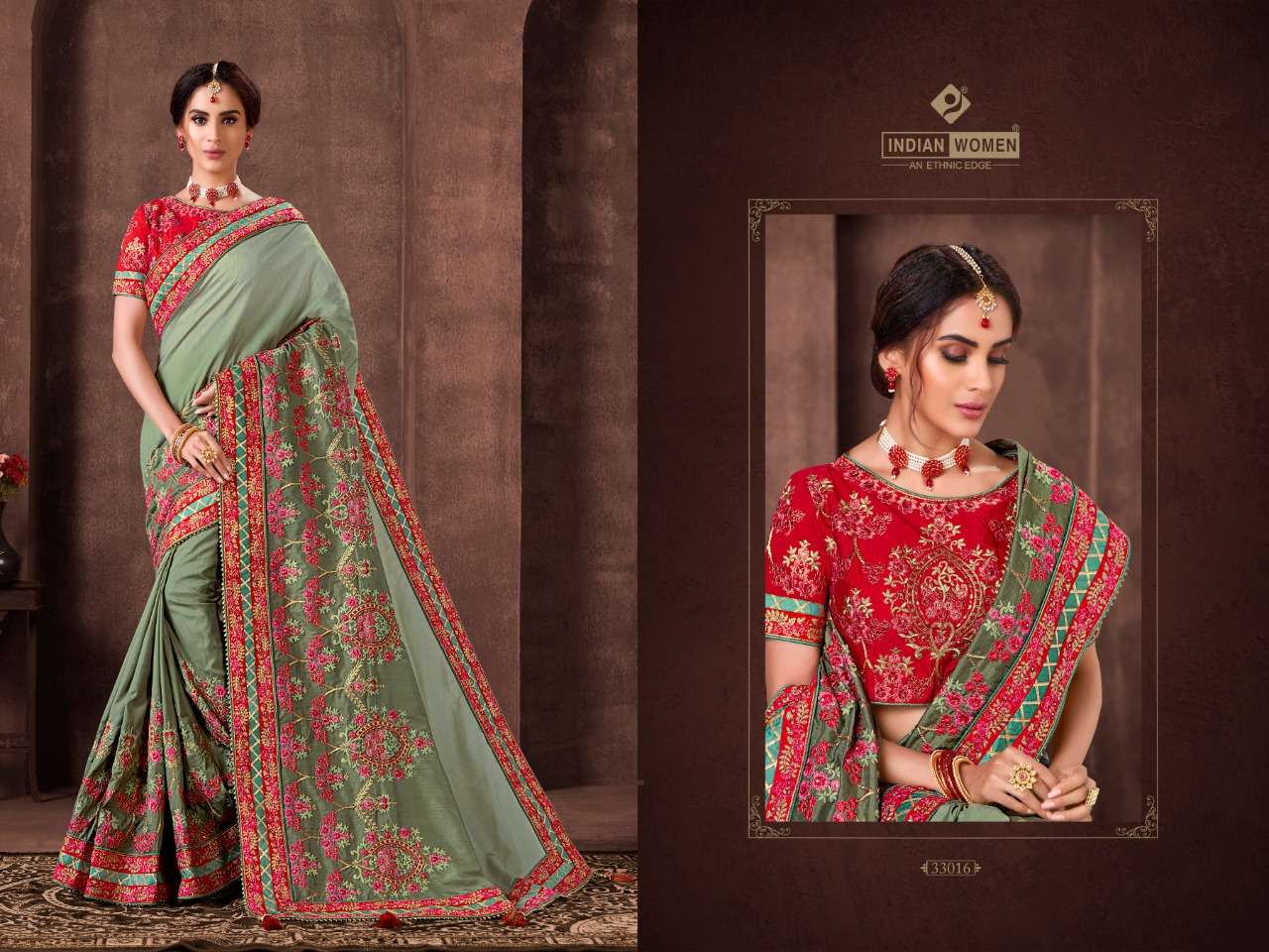 HERITAGE VOL-20 BY INDIAN WOMEN 33012 TO 33021 SERIES INDIAN TRADITIONAL WEAR COLLECTION BEAUTIFUL STYLISH FANCY COLORFUL PARTY WEAR & OCCASIONAL WEAR TWO TONE SILK EMBROIDERED SAREES AT WHOLESALE PRICE