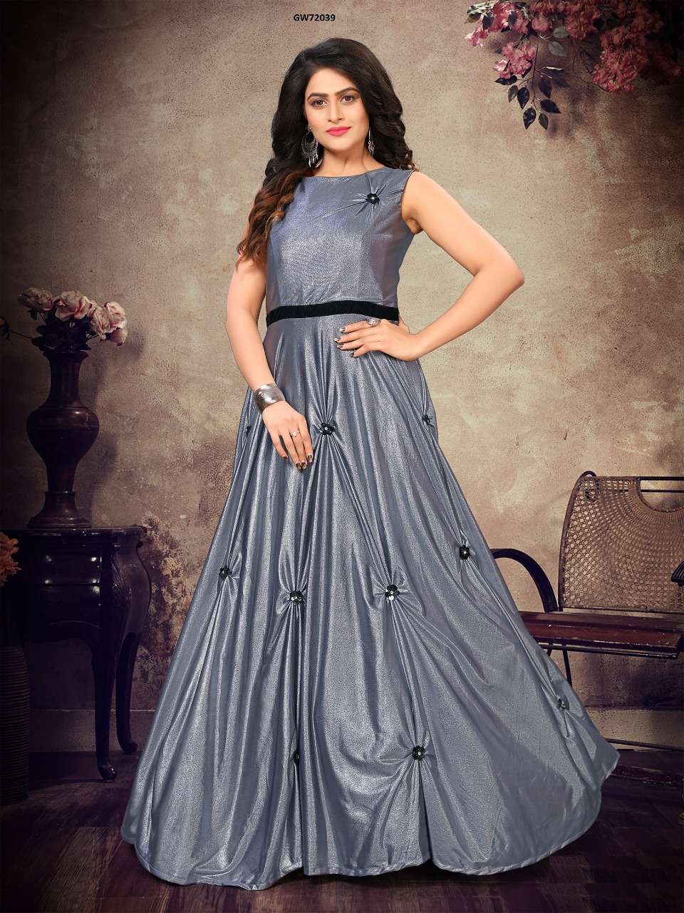 DESIGNER GOWN VOL-2 BY INDIAN WOMEN BEAUTIFUL STYLISH FANCY COLORFUL CASUAL WEAR & ETHNIC WEAR & READY TO WEAR IMPORTED GOWNS AT WHOLESALE PRICE