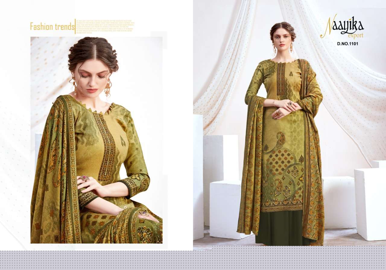 FLAVOURS VOL-1 BY NAAYIKA EXPORTS 1101 TO 1110 SERIES BEAUTIFUL STYLISH FANCY COLORFUL CASUAL WEAR & ETHNIC WEAR PURE PASHMINA PRINT DRESSES AT WHOLESALE PRICE