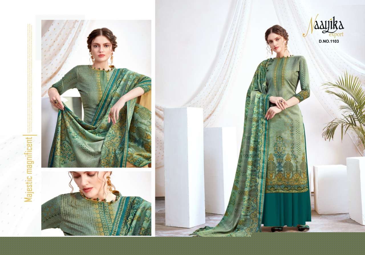 FLAVOURS VOL-1 BY NAAYIKA EXPORTS 1101 TO 1110 SERIES BEAUTIFUL STYLISH FANCY COLORFUL CASUAL WEAR & ETHNIC WEAR PURE PASHMINA PRINT DRESSES AT WHOLESALE PRICE