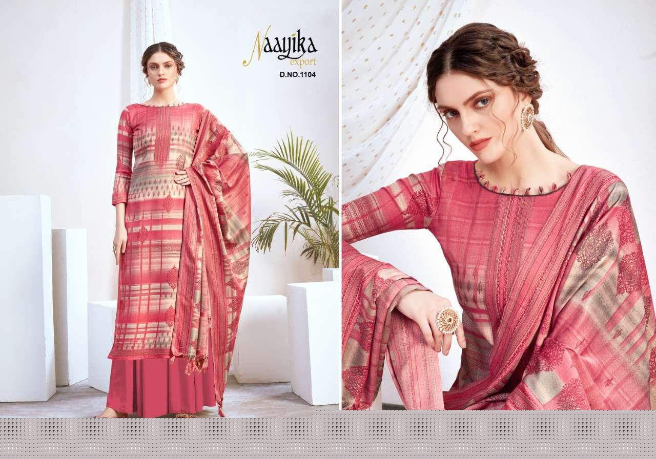 FLAVOURS VOL-1 BY NAAYIKA EXPORTS 1101 TO 1110 SERIES BEAUTIFUL STYLISH FANCY COLORFUL CASUAL WEAR & ETHNIC WEAR PURE PASHMINA PRINT DRESSES AT WHOLESALE PRICE