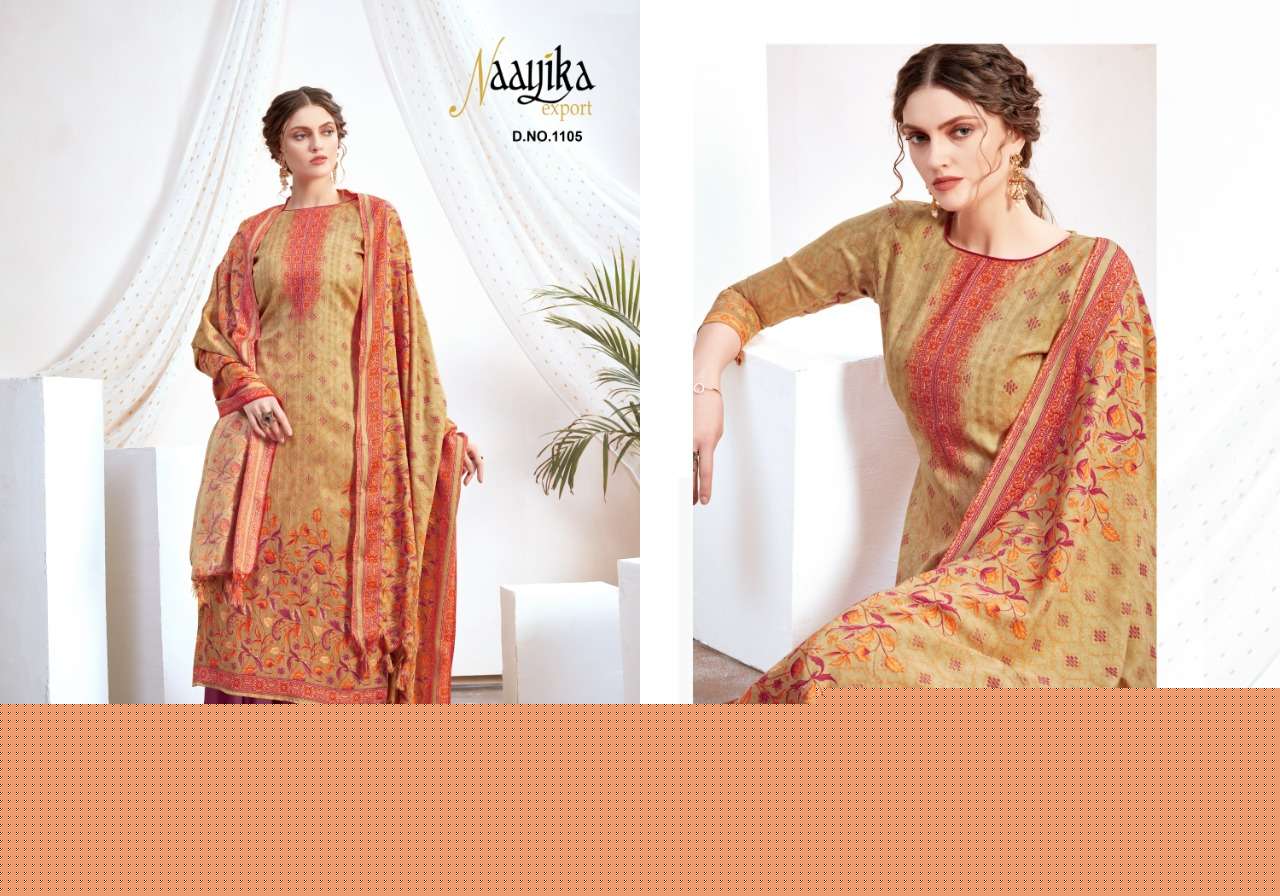 FLAVOURS VOL-1 BY NAAYIKA EXPORTS 1101 TO 1110 SERIES BEAUTIFUL STYLISH FANCY COLORFUL CASUAL WEAR & ETHNIC WEAR PURE PASHMINA PRINT DRESSES AT WHOLESALE PRICE