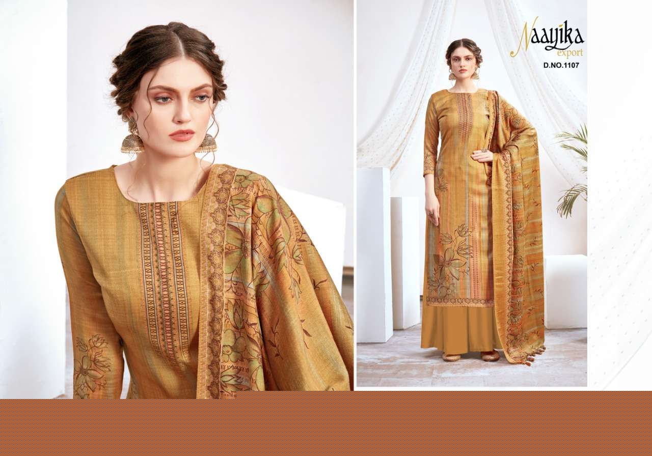 FLAVOURS VOL-1 BY NAAYIKA EXPORTS 1101 TO 1110 SERIES BEAUTIFUL STYLISH FANCY COLORFUL CASUAL WEAR & ETHNIC WEAR PURE PASHMINA PRINT DRESSES AT WHOLESALE PRICE