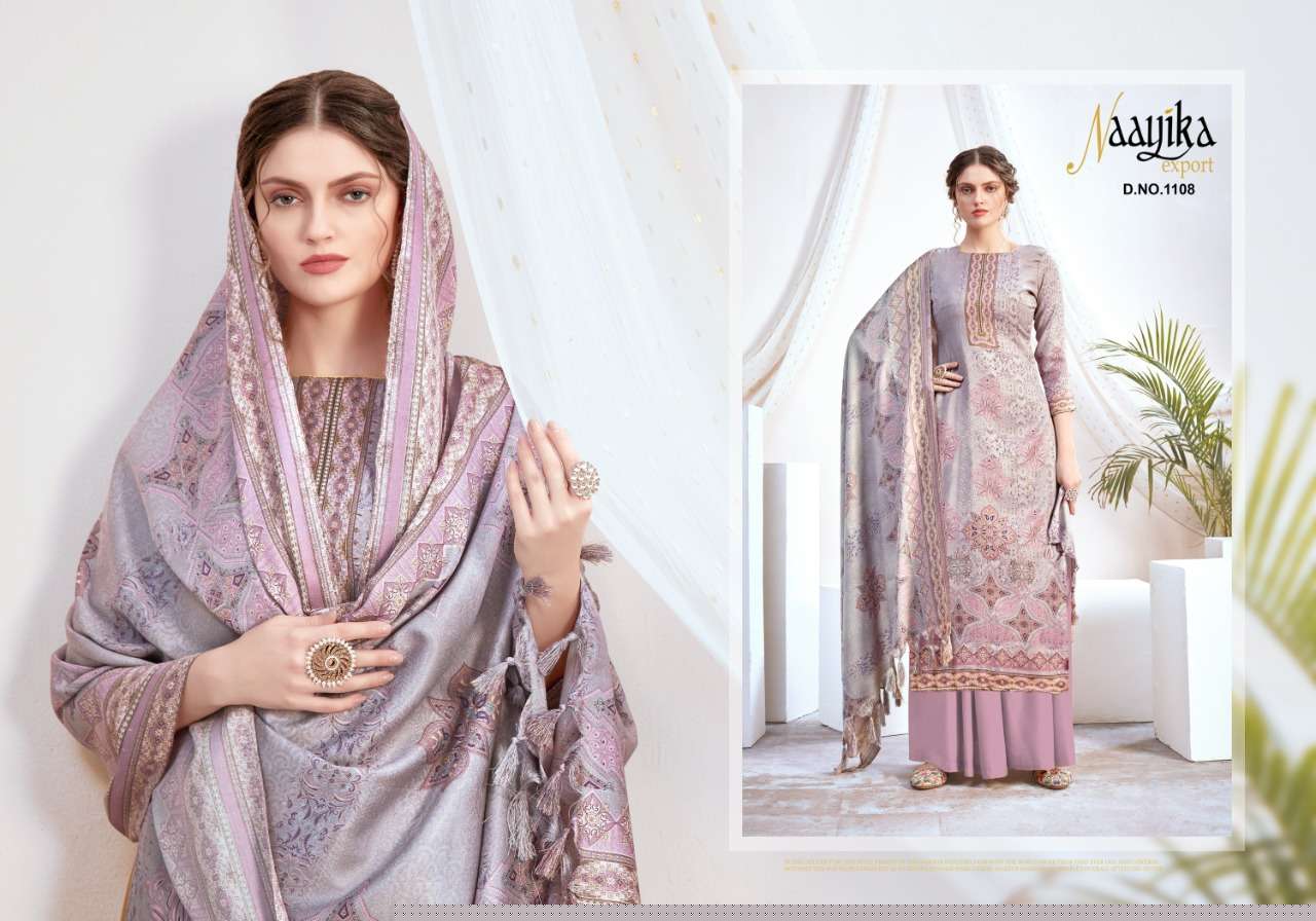 FLAVOURS VOL-1 BY NAAYIKA EXPORTS 1101 TO 1110 SERIES BEAUTIFUL STYLISH FANCY COLORFUL CASUAL WEAR & ETHNIC WEAR PURE PASHMINA PRINT DRESSES AT WHOLESALE PRICE