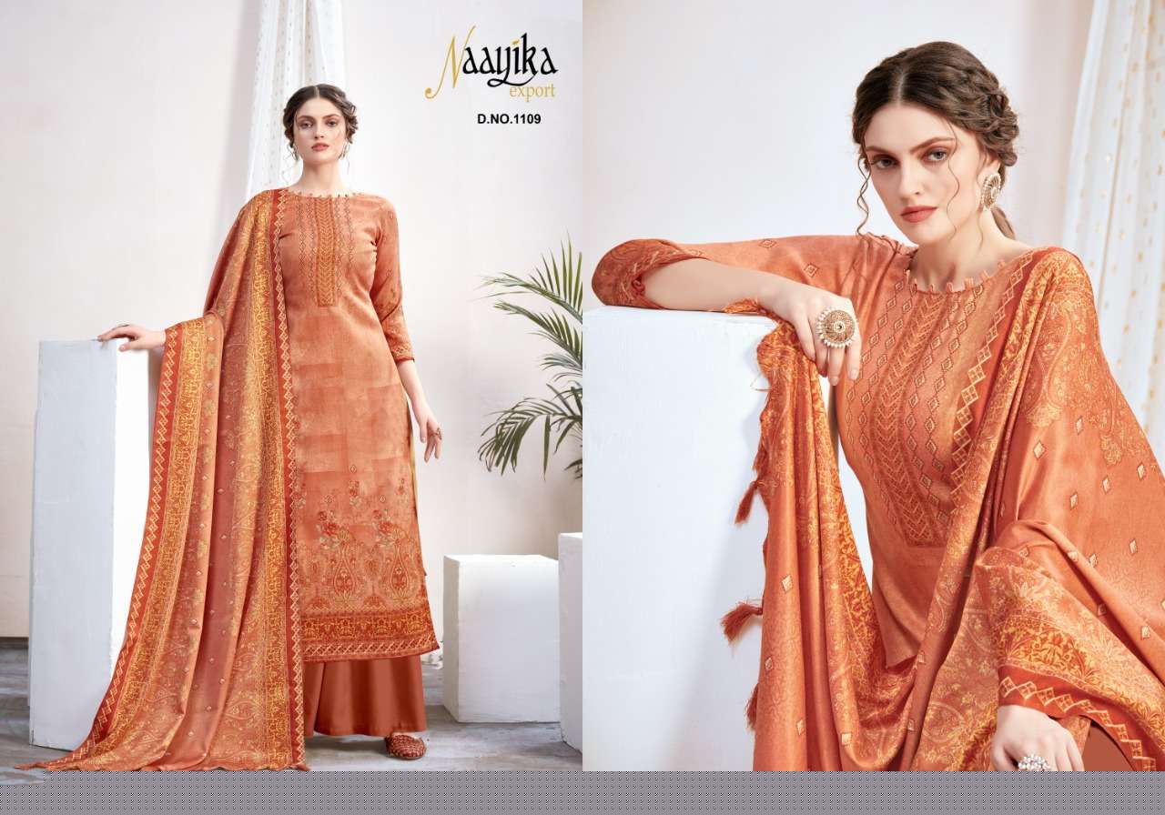 FLAVOURS VOL-1 BY NAAYIKA EXPORTS 1101 TO 1110 SERIES BEAUTIFUL STYLISH FANCY COLORFUL CASUAL WEAR & ETHNIC WEAR PURE PASHMINA PRINT DRESSES AT WHOLESALE PRICE