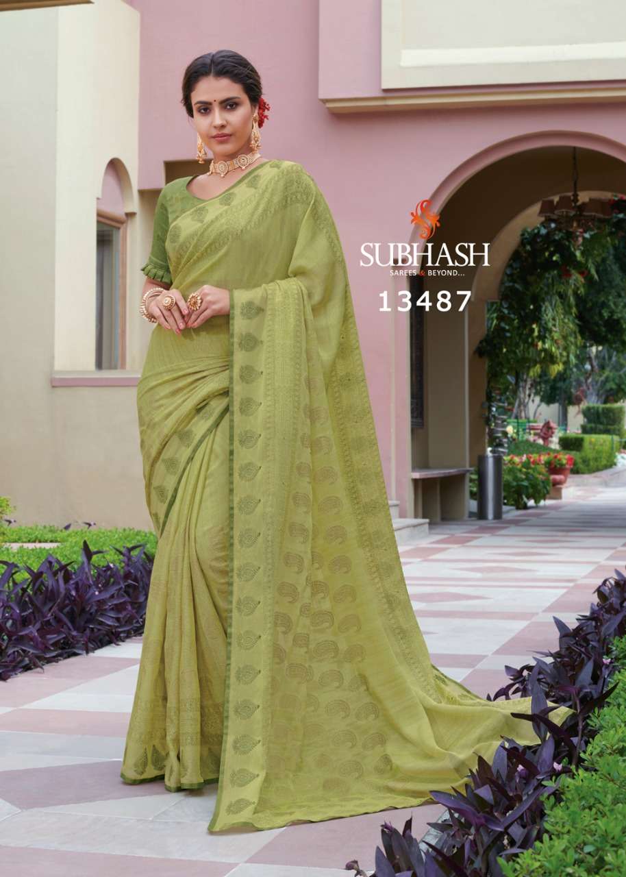 VINTAGE VOL-11 BY SUBHASH SAREES 13471 TO 13494 SERIES INDIAN TRADITIONAL WEAR COLLECTION BEAUTIFUL STYLISH FANCY COLORFUL PARTY WEAR & OCCASIONAL WEAR CHIFFON BRASSO SAREES AT WHOLESALE PRICE