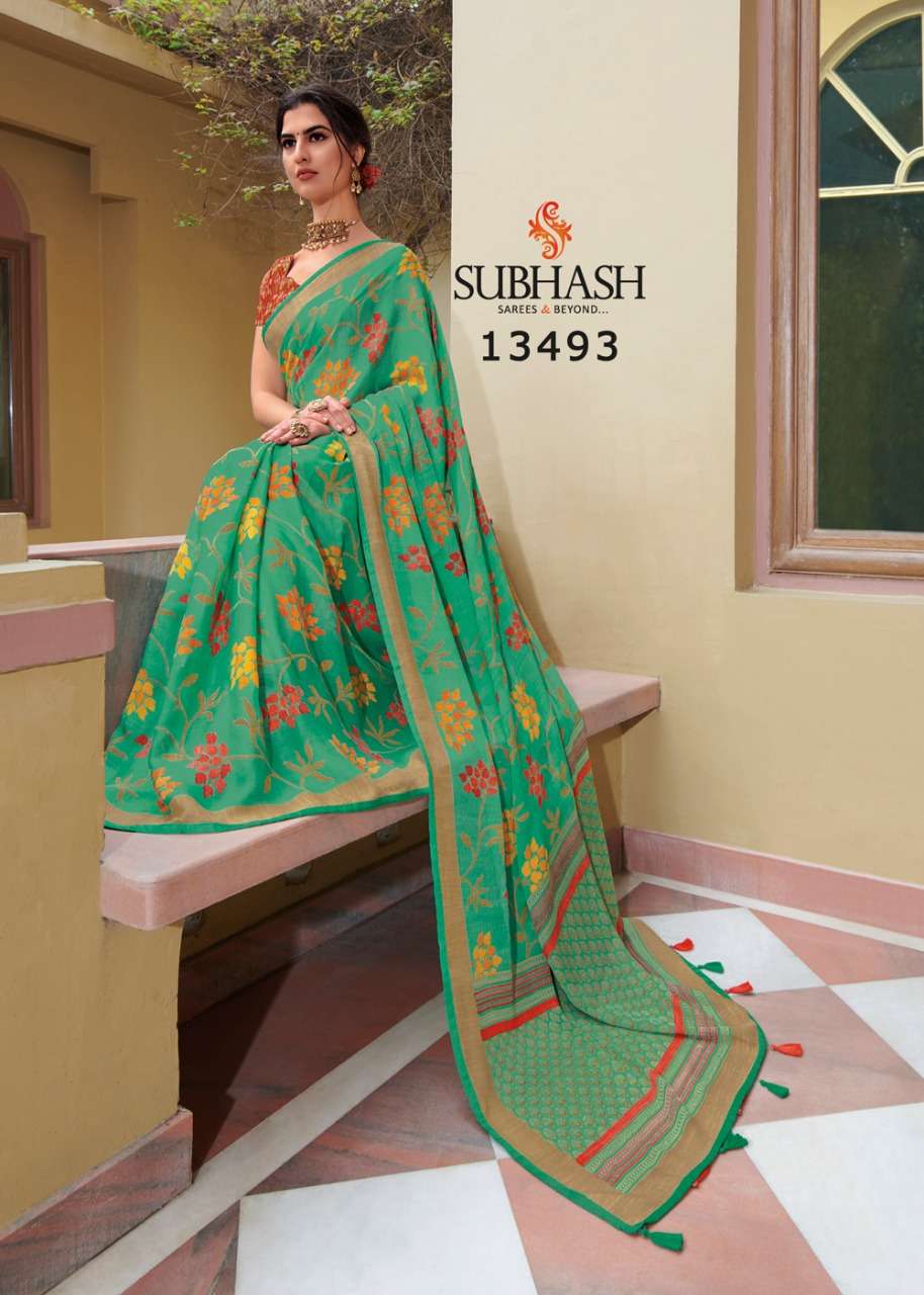 VINTAGE VOL-11 BY SUBHASH SAREES 13471 TO 13494 SERIES INDIAN TRADITIONAL WEAR COLLECTION BEAUTIFUL STYLISH FANCY COLORFUL PARTY WEAR & OCCASIONAL WEAR CHIFFON BRASSO SAREES AT WHOLESALE PRICE