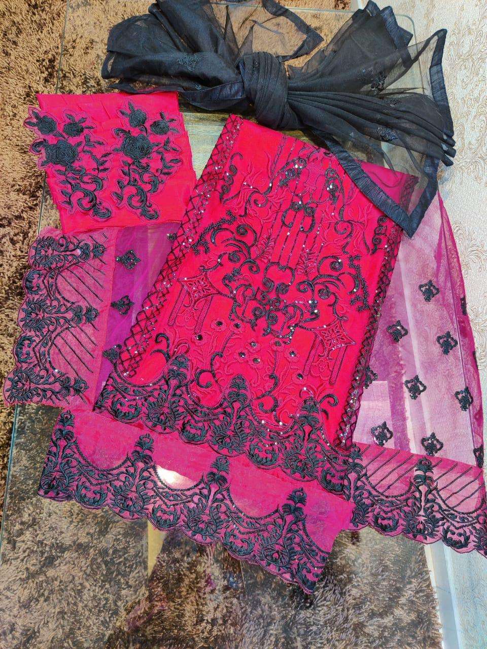 AAYRA 07 BY LAAIBAH DESIGNER BEAUTIFUL STYLISH PAKISATNI SUITS FANCY COLORFUL CASUAL WEAR & ETHNIC WEAR & READY TO WEAR HEAVY BUTTERFLY NET WITH EMBROIDERY DRESSES AT WHOLESALE PRICE