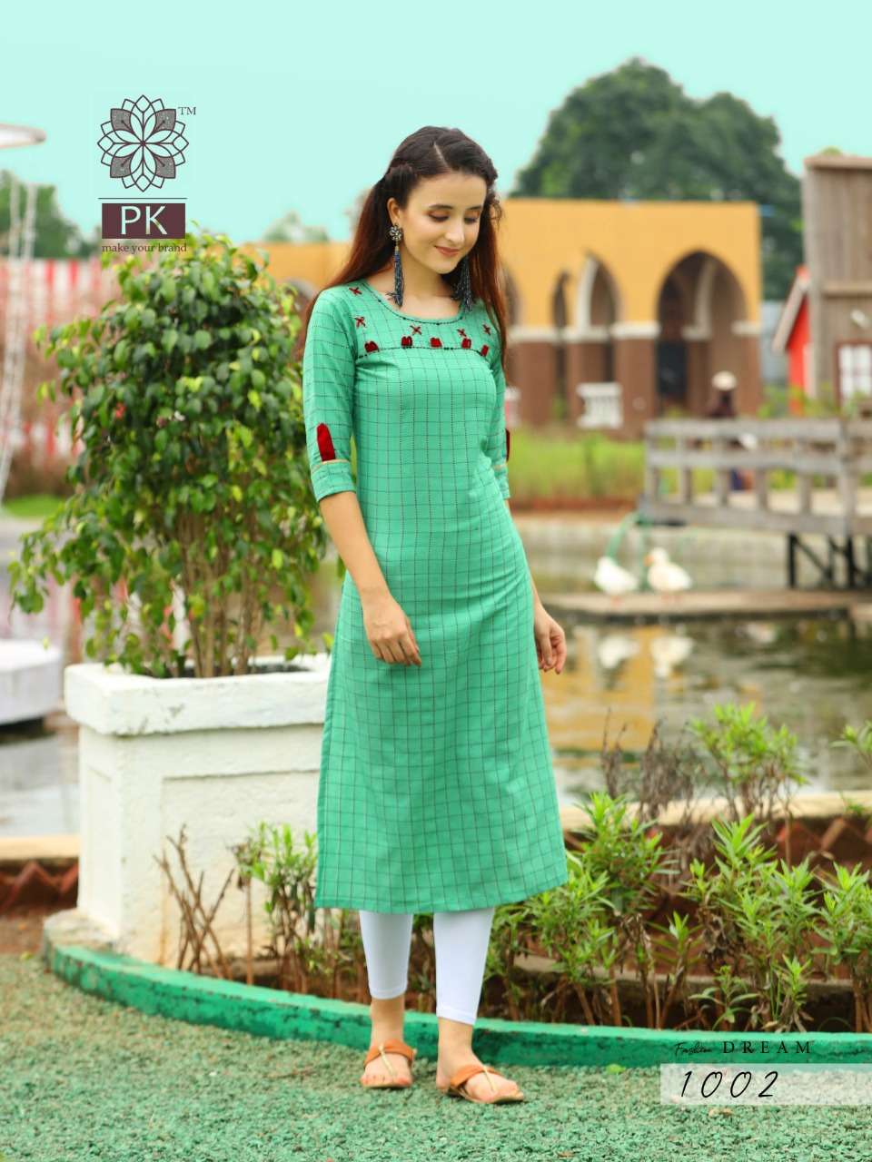 FASHION DREAM VOL-1 BY PK 1001 TO 1010 SERIES BEAUTIFUL STYLISH COLORFUL FANCY PARTY WEAR & ETHNIC WEAR & READY TO WEAR RAYON AND COTTON MANUAL WORKED KURTIS AT WHOLESALE PRICE