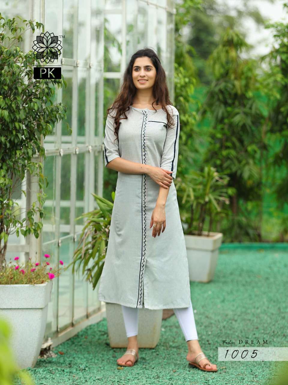FASHION DREAM VOL-1 BY PK 1001 TO 1010 SERIES BEAUTIFUL STYLISH COLORFUL FANCY PARTY WEAR & ETHNIC WEAR & READY TO WEAR RAYON AND COTTON MANUAL WORKED KURTIS AT WHOLESALE PRICE