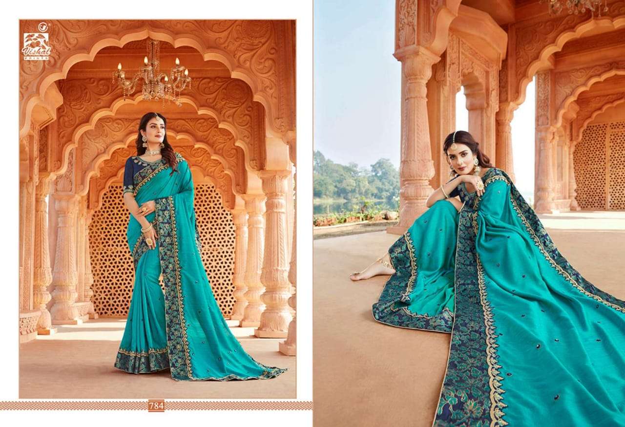 GRANDIOSE VOL-3 BY VISHAL PRINTS 774 TO 785 SERIES INDIAN TRADITIONAL WEAR COLLECTION BEAUTIFUL STYLISH FANCY COLORFUL PARTY WEAR & OCCASIONAL WEAR FANCY SAREES AT WHOLESALE PRICE