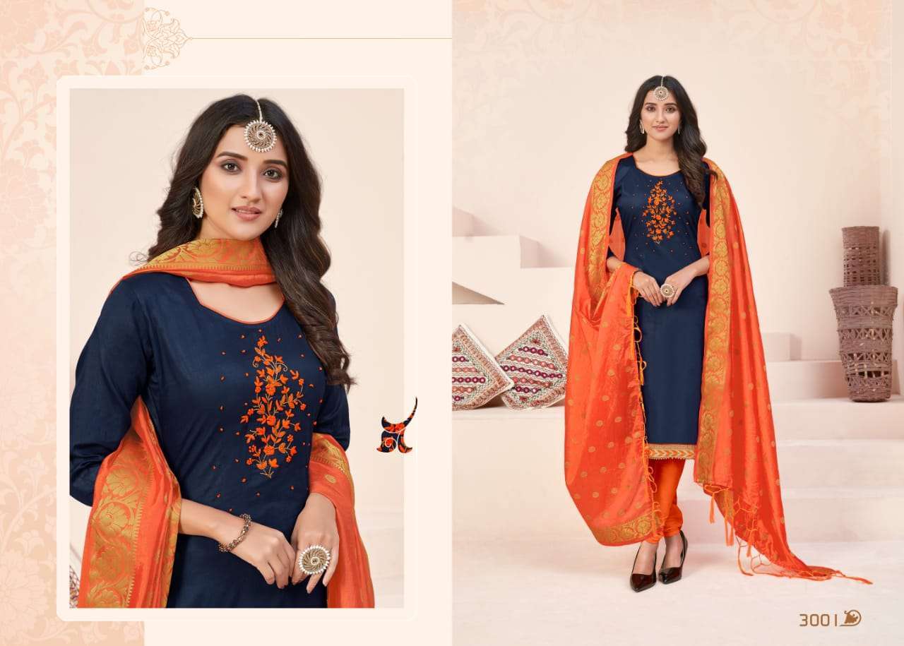 PIYANSI VOL-3 BY UTSAV SUITS 3001 TO 3006 SERIES BEAUTIFUL SUITS STYLISH FANCY COLORFUL CASUAL WEAR & ETHNIC WEAR GLACE COTTON PRINTED DRESSES AT WHOLESALE PRICE