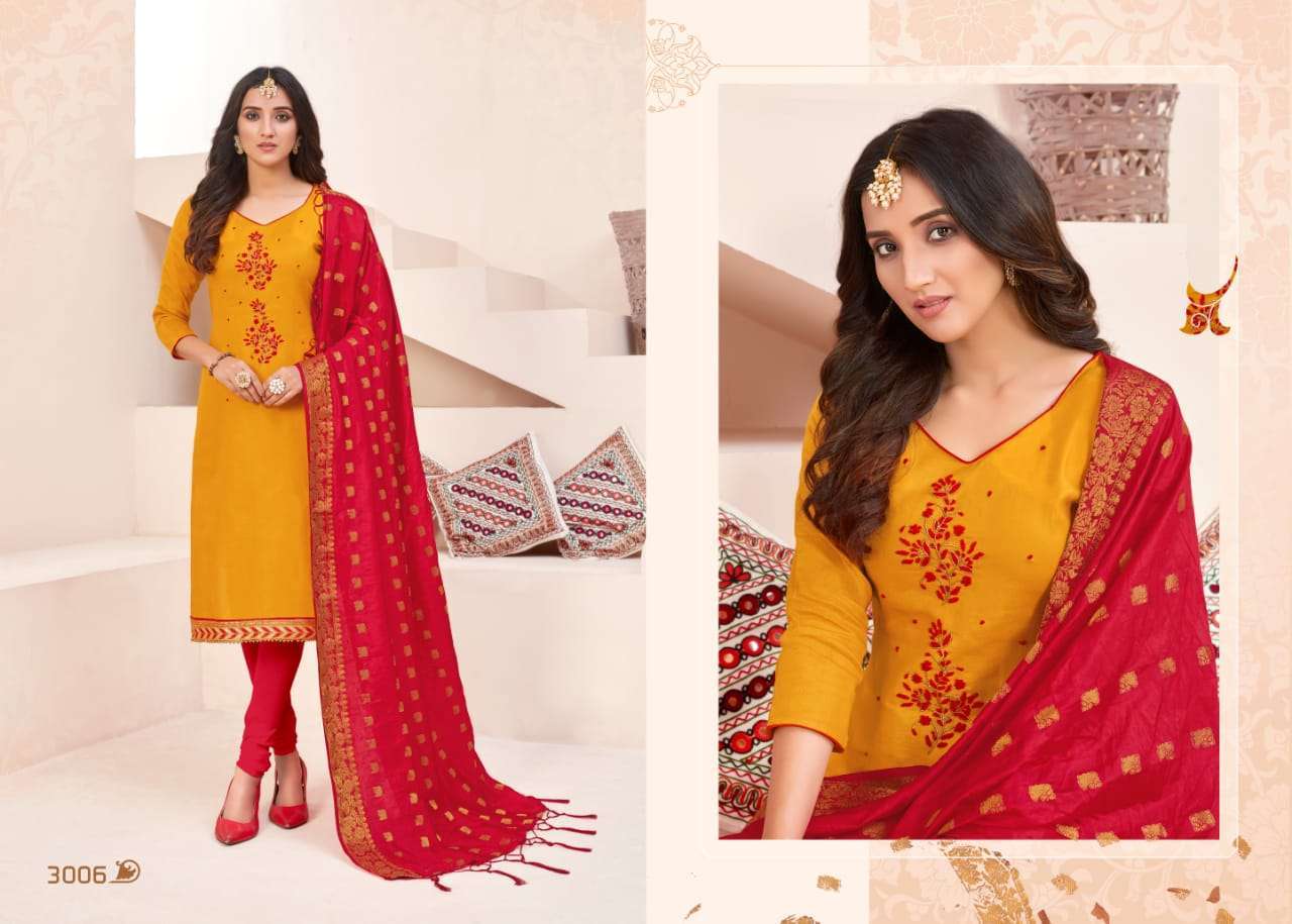 PIYANSI VOL-3 BY UTSAV SUITS 3001 TO 3006 SERIES BEAUTIFUL SUITS STYLISH FANCY COLORFUL CASUAL WEAR & ETHNIC WEAR GLACE COTTON PRINTED DRESSES AT WHOLESALE PRICE