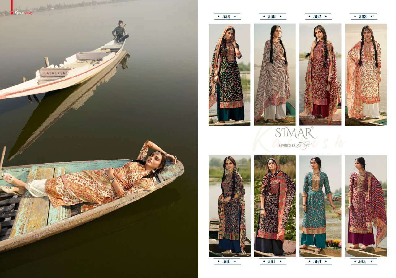 Kashish By Glossy 358 To 365 Series Beautiful Suits Stylish Fancy Colorful Casual Wear & Ethnic Wear Pure Viscose Muslin Dresses At Wholesale Price