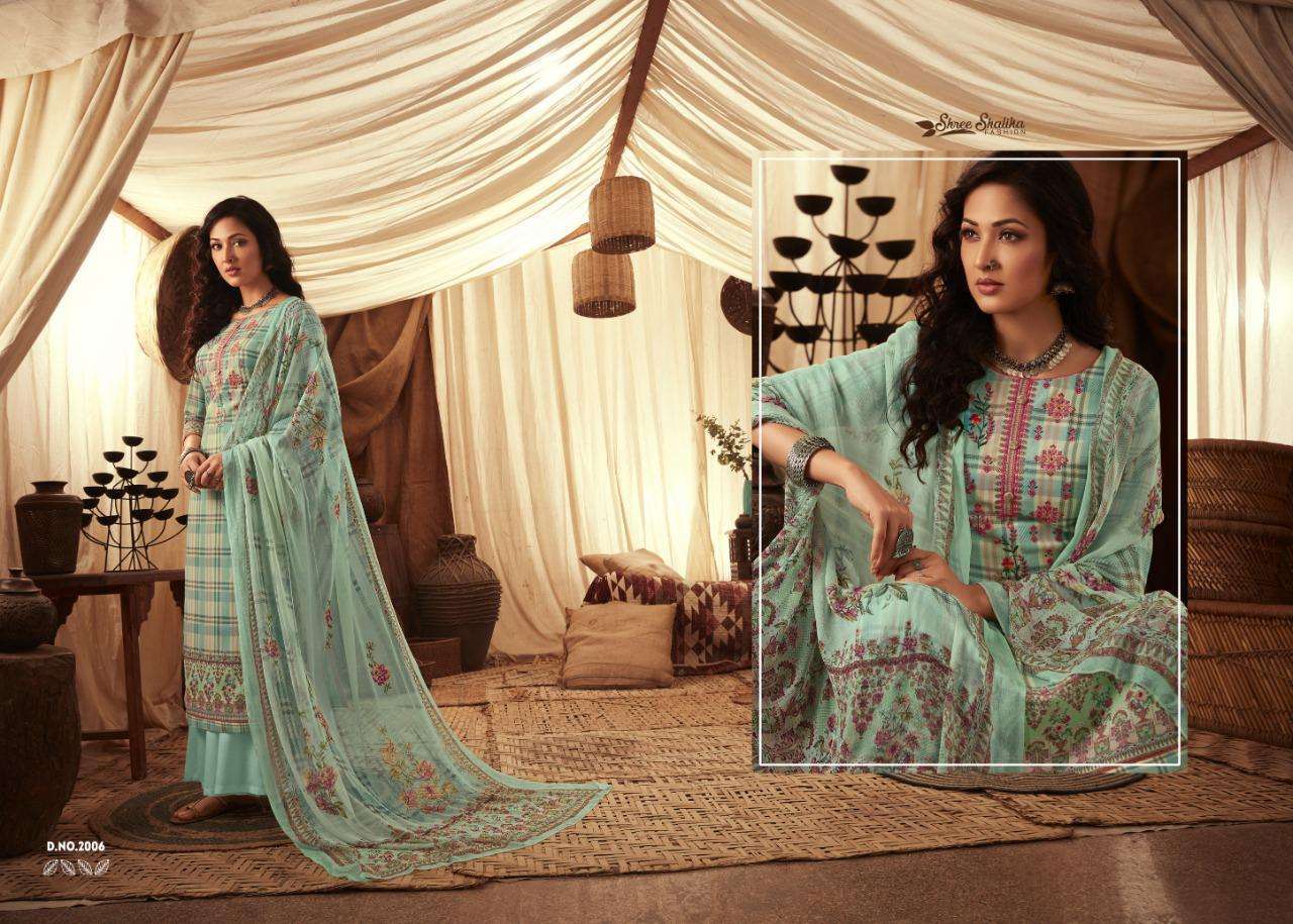 BARGITTA BY SHREE SHALIKA FASHION 2001 TO 2008 SERIES BEAUTIFUL SUITS STYLISH FANCY COLORFUL CASUAL WEAR & ETHNIC WEAR PASHMINA WITH EMBROIDERY DRESSES AT WHOLESALE PRICE