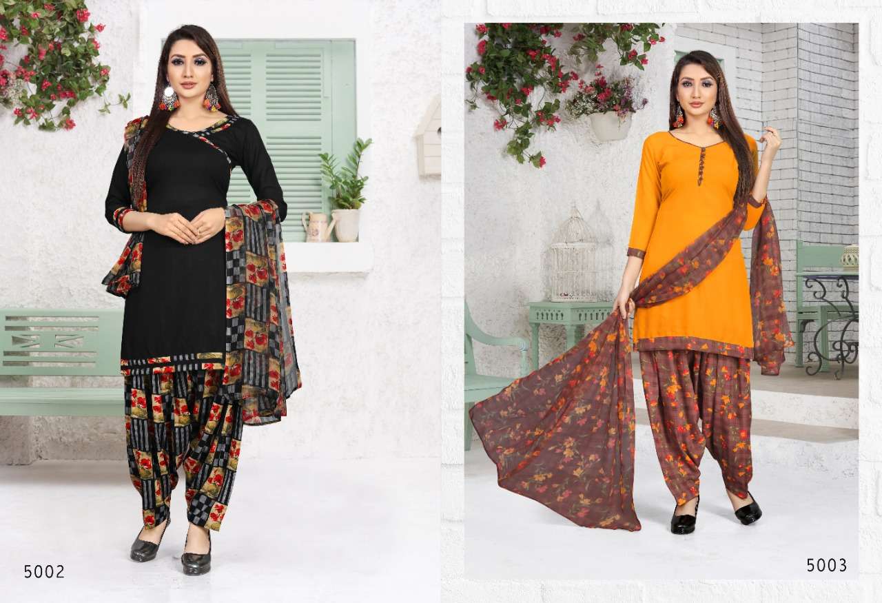 MILLY VOL-35 BY SWEETY FASHION 5001 TO 5012 SERIES BEAUTIFUL SUITS STYLISH FANCY COLORFUL CASUAL WEAR & ETHNIC WEAR LEON CRAP PRINTED DRESSES AT WHOLESALE PRICE