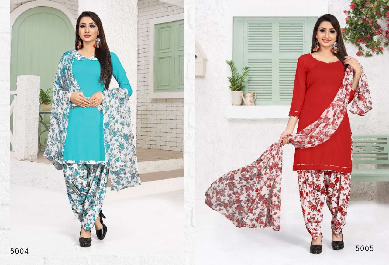 MILLY VOL-35 BY SWEETY FASHION 5001 TO 5012 SERIES BEAUTIFUL SUITS STYLISH FANCY COLORFUL CASUAL WEAR & ETHNIC WEAR LEON CRAP PRINTED DRESSES AT WHOLESALE PRICE