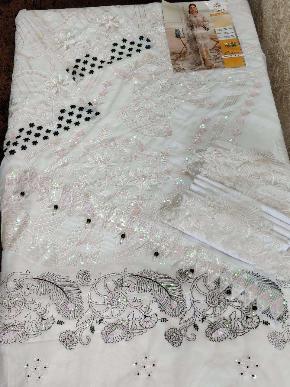 ANAYA ZF 17 BY AL AMRA DESIGNER FESTIVE SUITS COLLECTION BEAUTIFUL STYLISH FANCY COLORFUL PARTY WEAR & OCCASIONAL WEAR FAUX GEORGETTE WITH EMBROIDERED DRESSES AT WHOLESALE PRICE