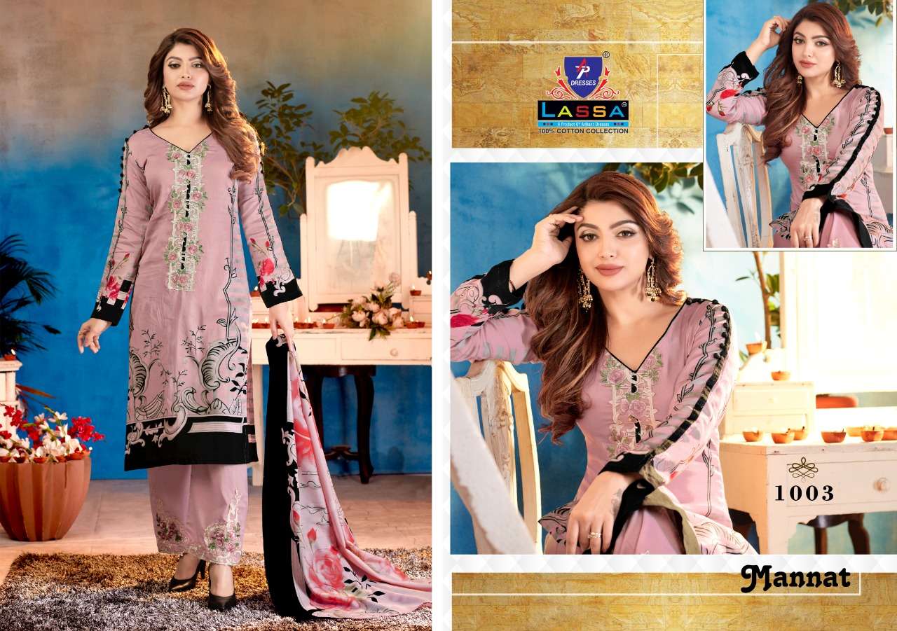 MANNAT BY LASSA 1001 TO 1008 SERIES BEAUTIFUL COLORFUL STYLISH FANCY CASUAL WEAR & ETHNIC WEAR & READY TO WEAR FANCY DRESSES AT WHOLESALE PRICE