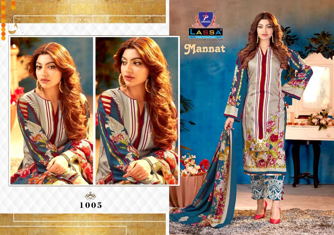 MANNAT BY LASSA 1001 TO 1008 SERIES BEAUTIFUL COLORFUL STYLISH FANCY CASUAL WEAR & ETHNIC WEAR & READY TO WEAR FANCY DRESSES AT WHOLESALE PRICE