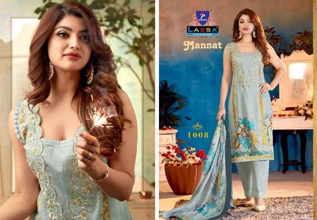 MANNAT BY LASSA 1001 TO 1008 SERIES BEAUTIFUL COLORFUL STYLISH FANCY CASUAL WEAR & ETHNIC WEAR & READY TO WEAR FANCY DRESSES AT WHOLESALE PRICE