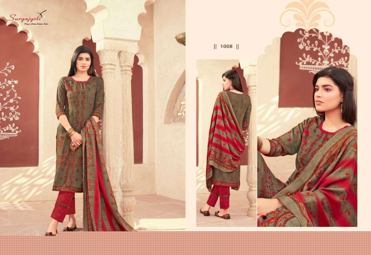 NAZIA BY SURYAJYOTI 1001 TO 1010 SERIES BEAUTIFUL STYLISH FANCY COLORFUL CASUAL WEAR & ETHNIC WEAR PASHMINA DOBBY DRESSES AT WHOLESALE PRICE