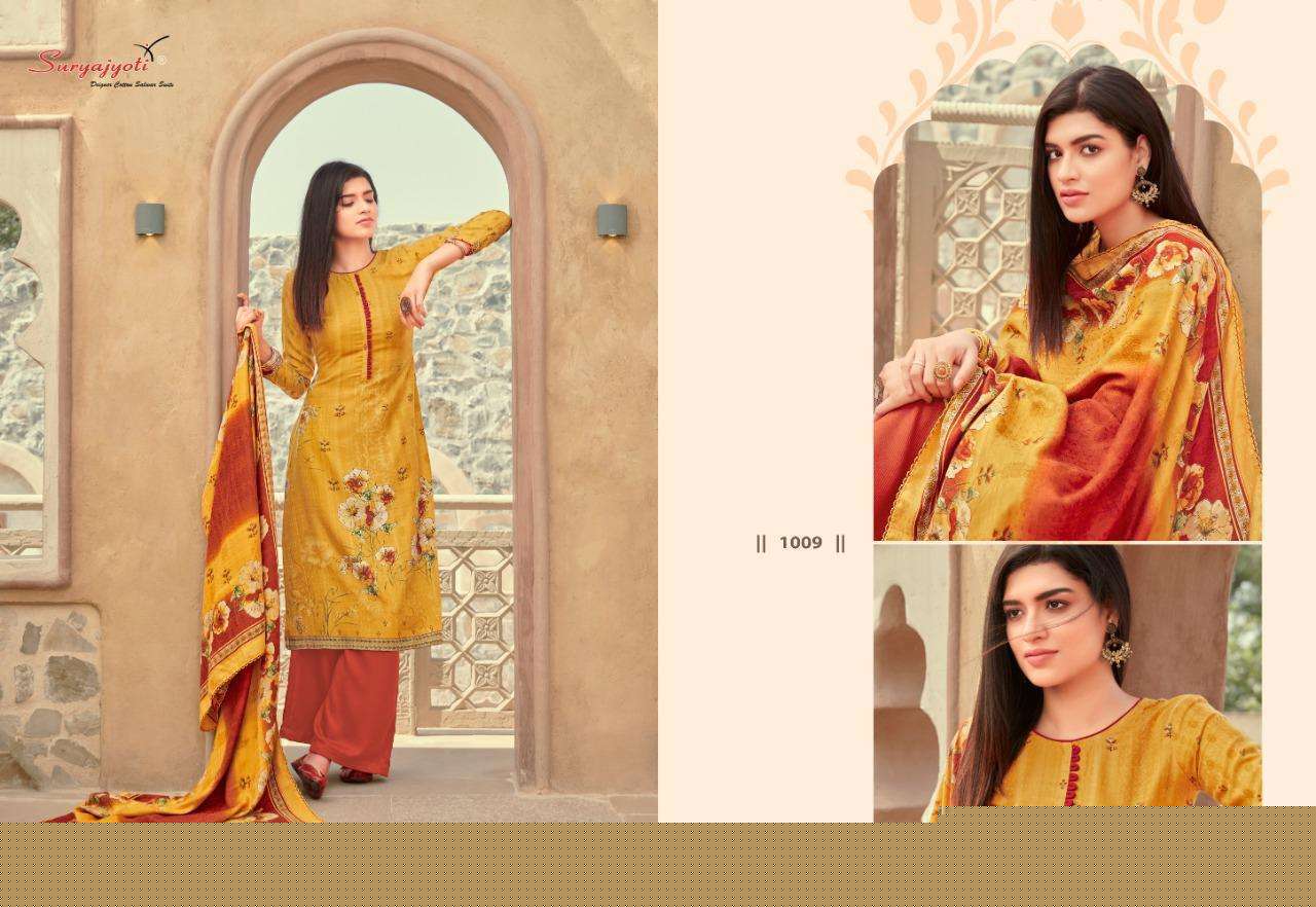 NAZIA BY SURYAJYOTI 1001 TO 1010 SERIES BEAUTIFUL STYLISH FANCY COLORFUL CASUAL WEAR & ETHNIC WEAR PASHMINA DOBBY DRESSES AT WHOLESALE PRICE