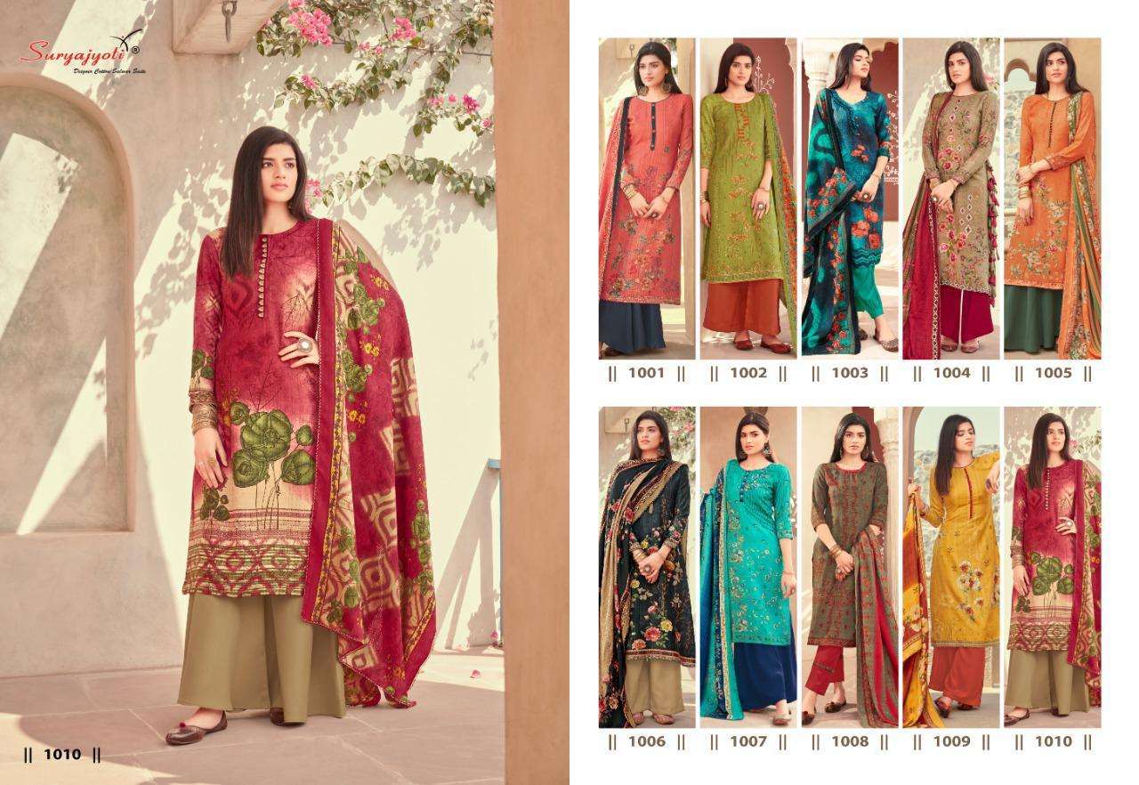 NAZIA BY SURYAJYOTI 1001 TO 1010 SERIES BEAUTIFUL STYLISH FANCY COLORFUL CASUAL WEAR & ETHNIC WEAR PASHMINA DOBBY DRESSES AT WHOLESALE PRICE