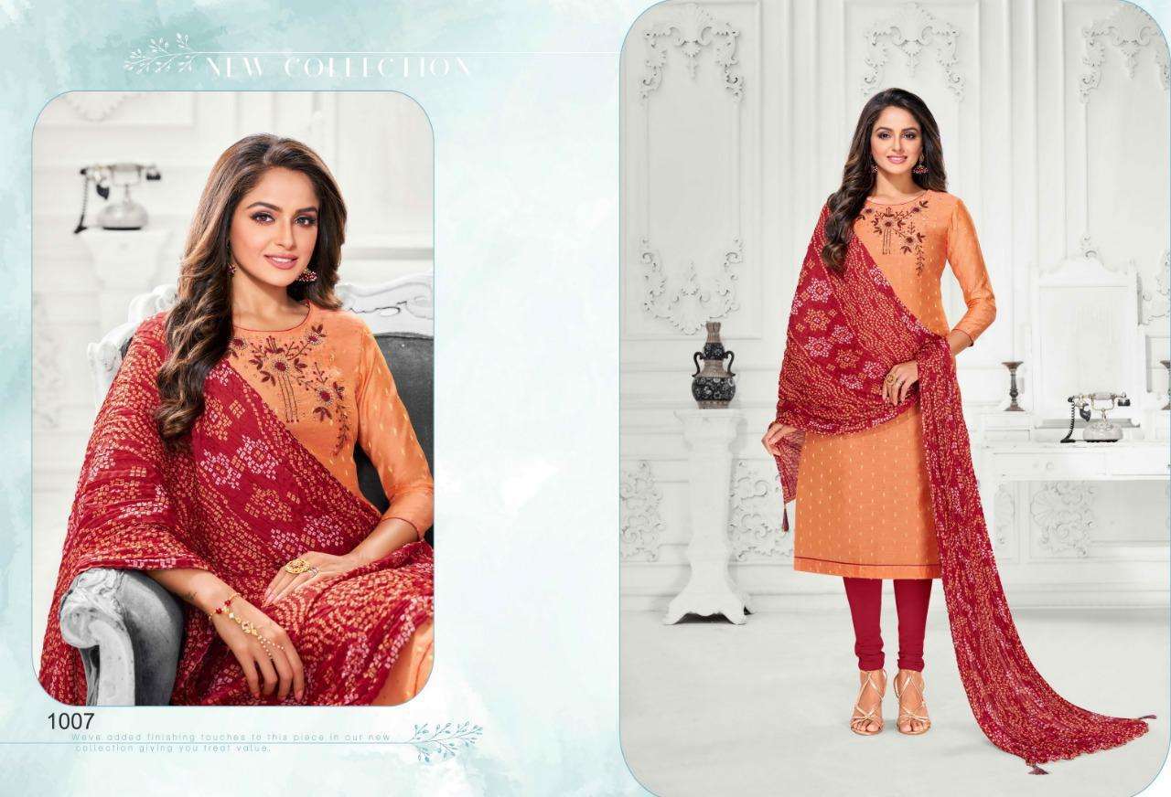 BHANDEJ CRUSH BY SHAGUN LIFESTYLE 1001 TO 1012 SERIES BEAUTIFUL STYLISH FANCY COLORFUL CASUAL WEAR & ETHNIC WEAR MODAL BUTTI WITH HANDWORK DRESSES AT WHOLESALE PRICE