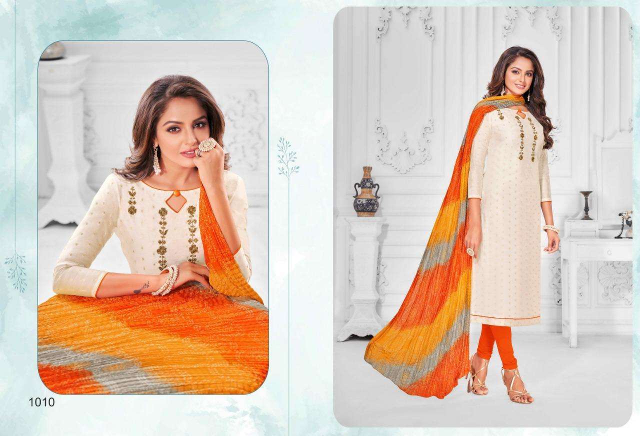 BHANDEJ CRUSH BY SHAGUN LIFESTYLE 1001 TO 1012 SERIES BEAUTIFUL STYLISH FANCY COLORFUL CASUAL WEAR & ETHNIC WEAR MODAL BUTTI WITH HANDWORK DRESSES AT WHOLESALE PRICE
