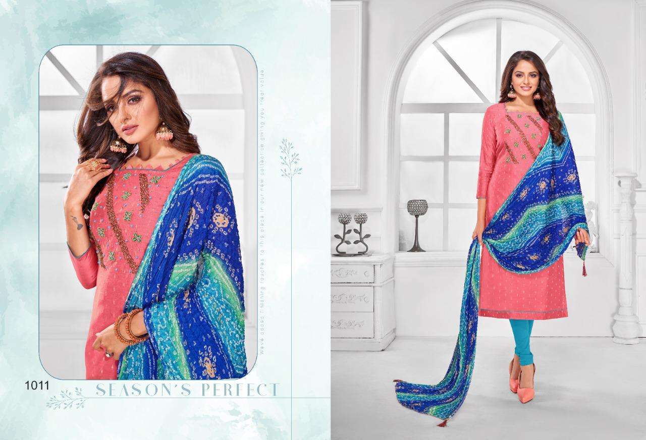 BHANDEJ CRUSH BY SHAGUN LIFESTYLE 1001 TO 1012 SERIES BEAUTIFUL STYLISH FANCY COLORFUL CASUAL WEAR & ETHNIC WEAR MODAL BUTTI WITH HANDWORK DRESSES AT WHOLESALE PRICE