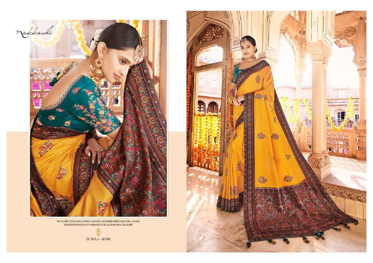 RESHAM BY NAKKASHI 4180 TO 4188 SERIES INDIAN TRADITIONAL WEAR COLLECTION BEAUTIFUL STYLISH FANCY COLORFUL PARTY WEAR & OCCASIONAL WEAR SILK SAREES AT WHOLESALE PRICE