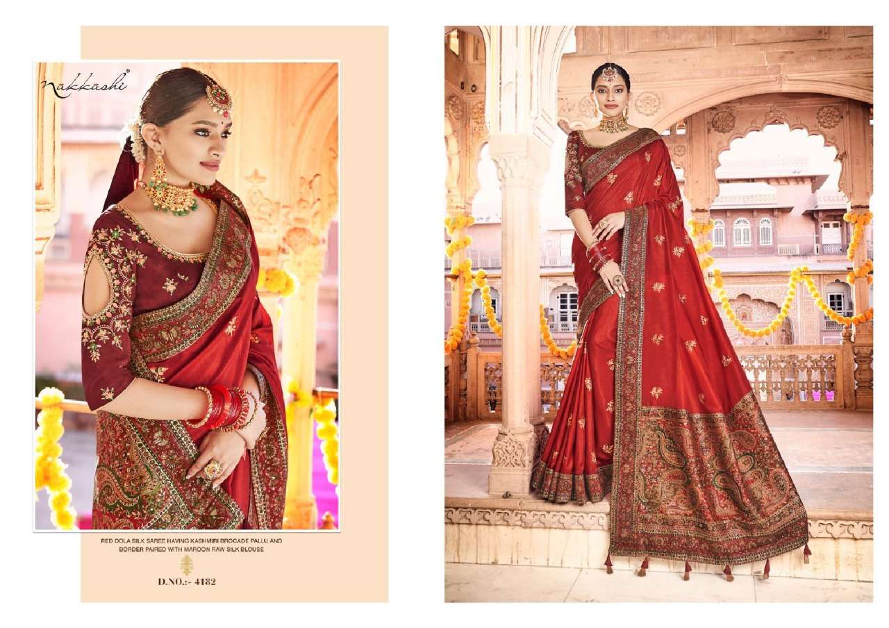 RESHAM BY NAKKASHI 4180 TO 4188 SERIES INDIAN TRADITIONAL WEAR COLLECTION BEAUTIFUL STYLISH FANCY COLORFUL PARTY WEAR & OCCASIONAL WEAR SILK SAREES AT WHOLESALE PRICE
