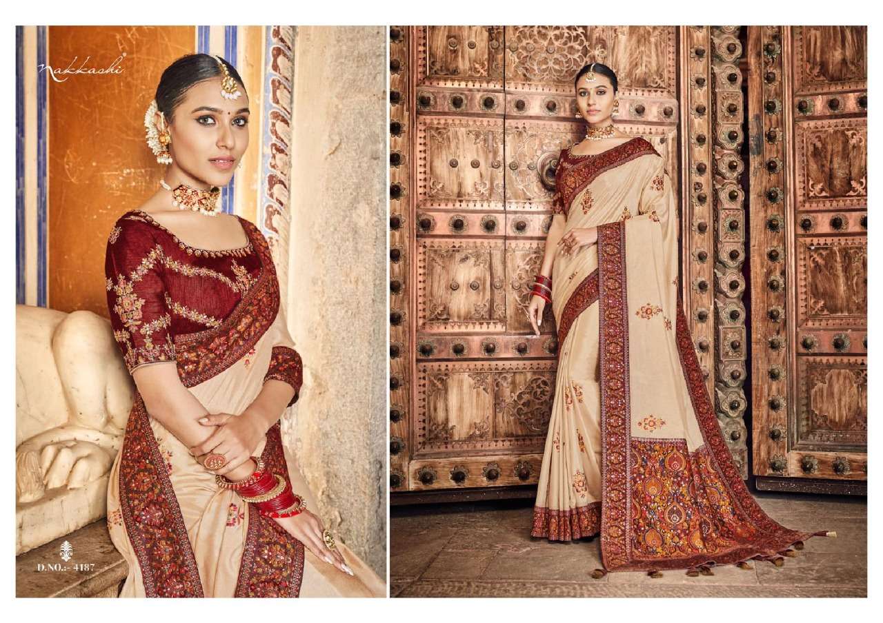 RESHAM BY NAKKASHI 4180 TO 4188 SERIES INDIAN TRADITIONAL WEAR COLLECTION BEAUTIFUL STYLISH FANCY COLORFUL PARTY WEAR & OCCASIONAL WEAR SILK SAREES AT WHOLESALE PRICE