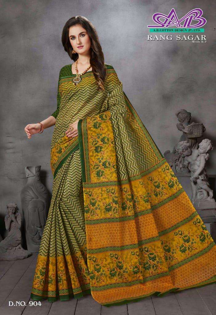 RANG SAGAR BY A B FASHION 901 TO 912 SERIES INDIAN TRADITIONAL WEAR COLLECTION BEAUTIFUL STYLISH FANCY COLORFUL PARTY WEAR & OCCASIONAL WEAR PURE MAL MAL COTTON SAREES AT WHOLESALE PRICE
