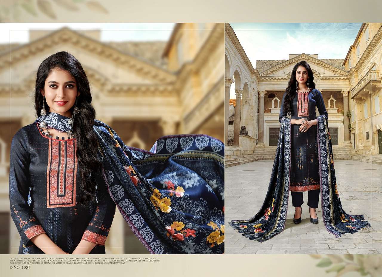 DWISHA BY LOOK FAB 1001 TO 1007 SERIES BEAUTIFUL SUITS STYLISH FANCY COLORFUL PARTY WEAR & OCCASIONAL WEAR PASHMINA PRINTED DRESSES AT WHOLESALE PRICE