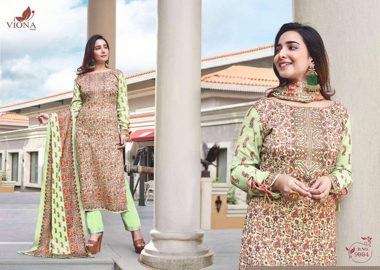 AZVIYA BY VIONA 901 TO 908 SERIES BEAUTIFUL SUITS STYLISH FANCY COLORFUL PARTY WEAR & OCCASIONAL WEAR MUSLIN COTTON DIGITAL PRINTED DRESSES AT WHOLESALE PRICE