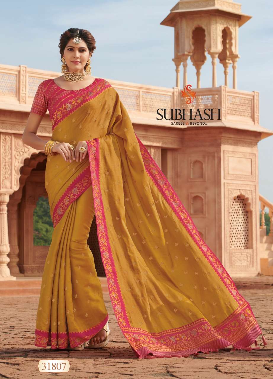 KANGAN VOL-3 BY SUBHASH SAREES 31801 TO 31815 SERIES INDIAN TRADITIONAL WEAR COLLECTION BEAUTIFUL STYLISH FANCY COLORFUL PARTY WEAR & OCCASIONAL WEAR TUSSAR SILK SAREES AT WHOLESALE PRICE