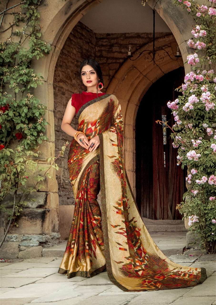 NISHKA VOL-2 BY PRIYA PARIDHI 1201 TO 1208 SERIES INDIAN TRADITIONAL WEAR COLLECTION BEAUTIFUL STYLISH FANCY COLORFUL PARTY WEAR & OCCASIONAL WEAR MOSS PRINTED SAREES AT WHOLESALE PRICE