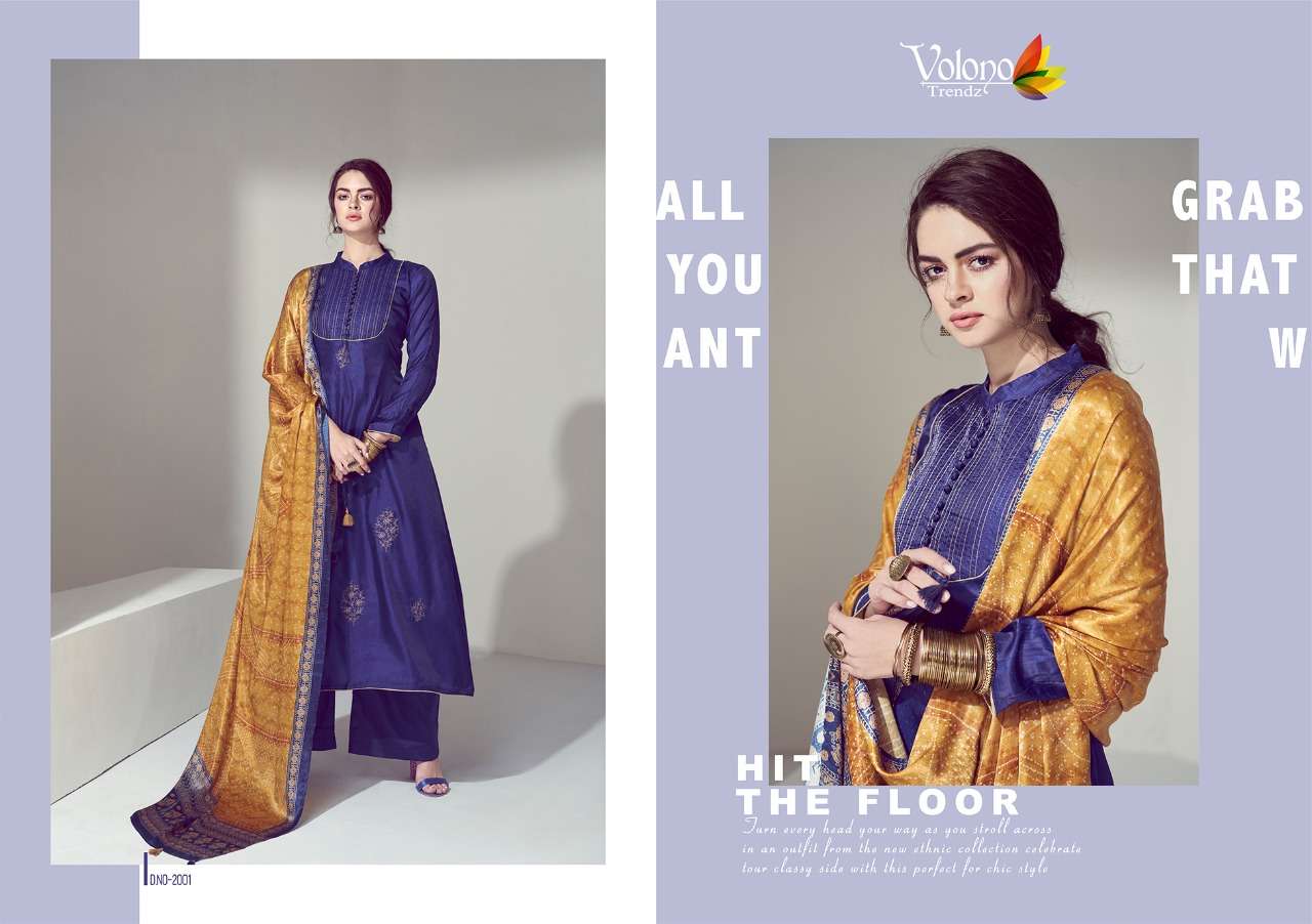 ELAN VOL-2 BY VOLONO TRENDZ 2001 TO 2007 SERIES BEAUTIFUL SUITS STYLISH FANCY COLORFUL PARTY WEAR & OCCASIONAL WEAR PURE PAHSMINA DRESSES AT WHOLESALE PRICE