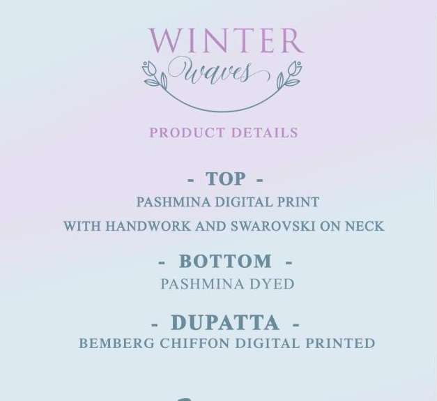 WINTER WAVES BY REYNA 541 TO 547 SERIES DESIGNER PAKISTANI SUITS COLLECTION BEAUTIFUL STYLISH FANCY COLORFUL PARTY WEAR & OCCASIONAL WEAR PASHMINA DIGITAL PRINTED DRESSES AT WHOLESALE PRICE