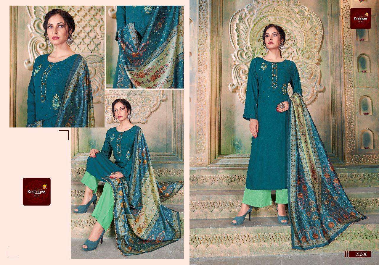 PURITY VOL-5 BY KRISHRIYAA 21004 TO 21008 SERIES DESIGNER BEAUTIFUL COLORFUL PAKISTANI SUITS WITH EMBROIDERED WORK FANCY PARTY WEAR & OCCASIONAL WEAR SLUB SILK DIGITAL PRINTED DRESSES AT WHOLESALE PRICE
