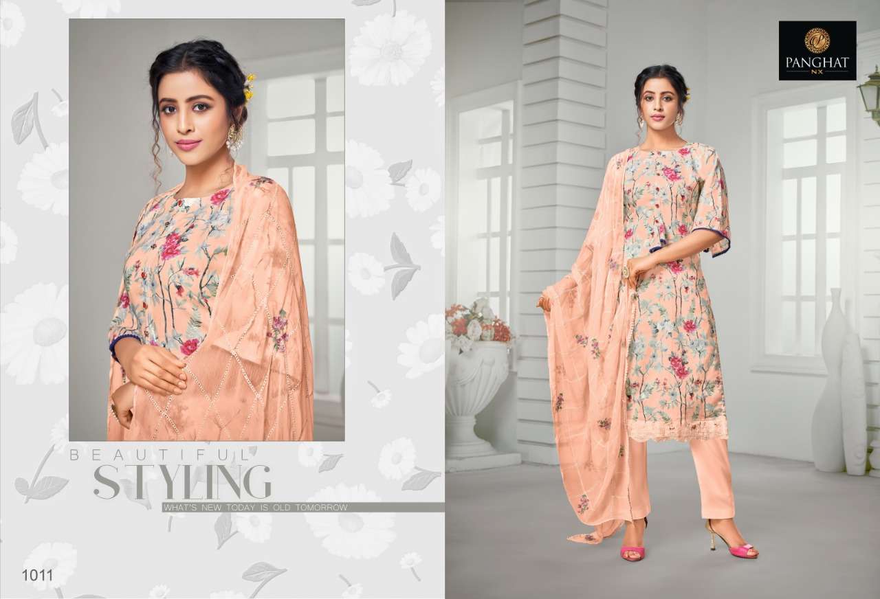 NAZAKAT BY PANGHAT NX 1008 TO 1014 SERIES BEAUTIFUL SUITS STYLISH FANCY COLORFUL PARTY WEAR & OCCASIONAL WEAR PURE JAM COTTON PRINTED DRESSES AT WHOLESALE PRICE