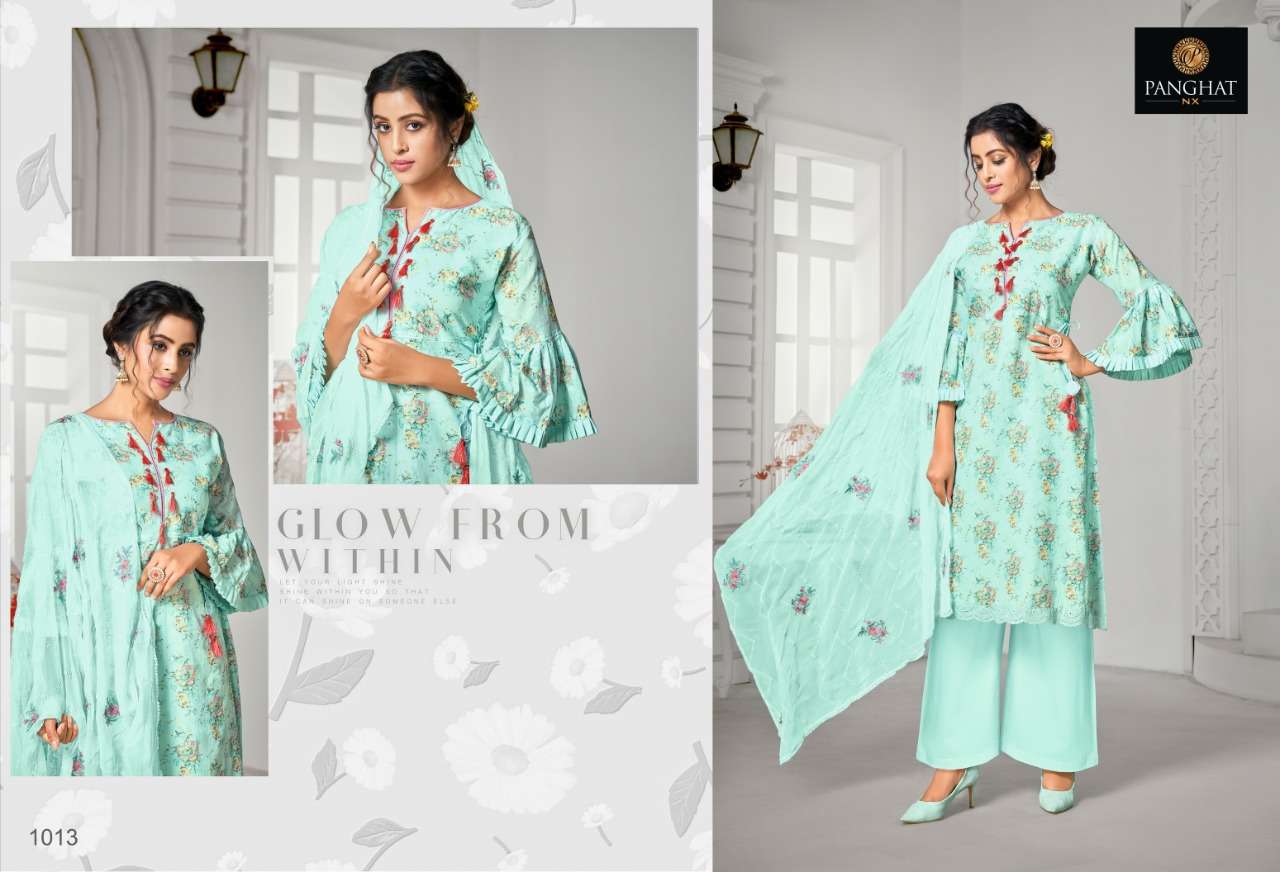 NAZAKAT BY PANGHAT NX 1008 TO 1014 SERIES BEAUTIFUL SUITS STYLISH FANCY COLORFUL PARTY WEAR & OCCASIONAL WEAR PURE JAM COTTON PRINTED DRESSES AT WHOLESALE PRICE