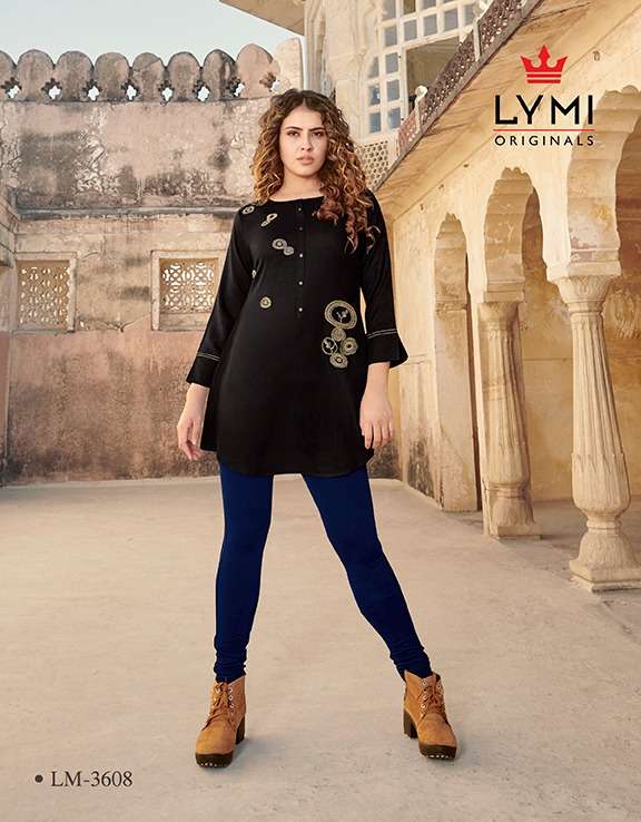 ARTWORK BY LYMI ORIGINAL 3601 TO 3608 SERIES BEAUTIFUL STYLISH FANCY COLORFUL CASUAL WEAR & ETHNIC WEAR RAYON FLEX WITH EMBROIDERY KURTIS AT WHOLESALE PRICE
