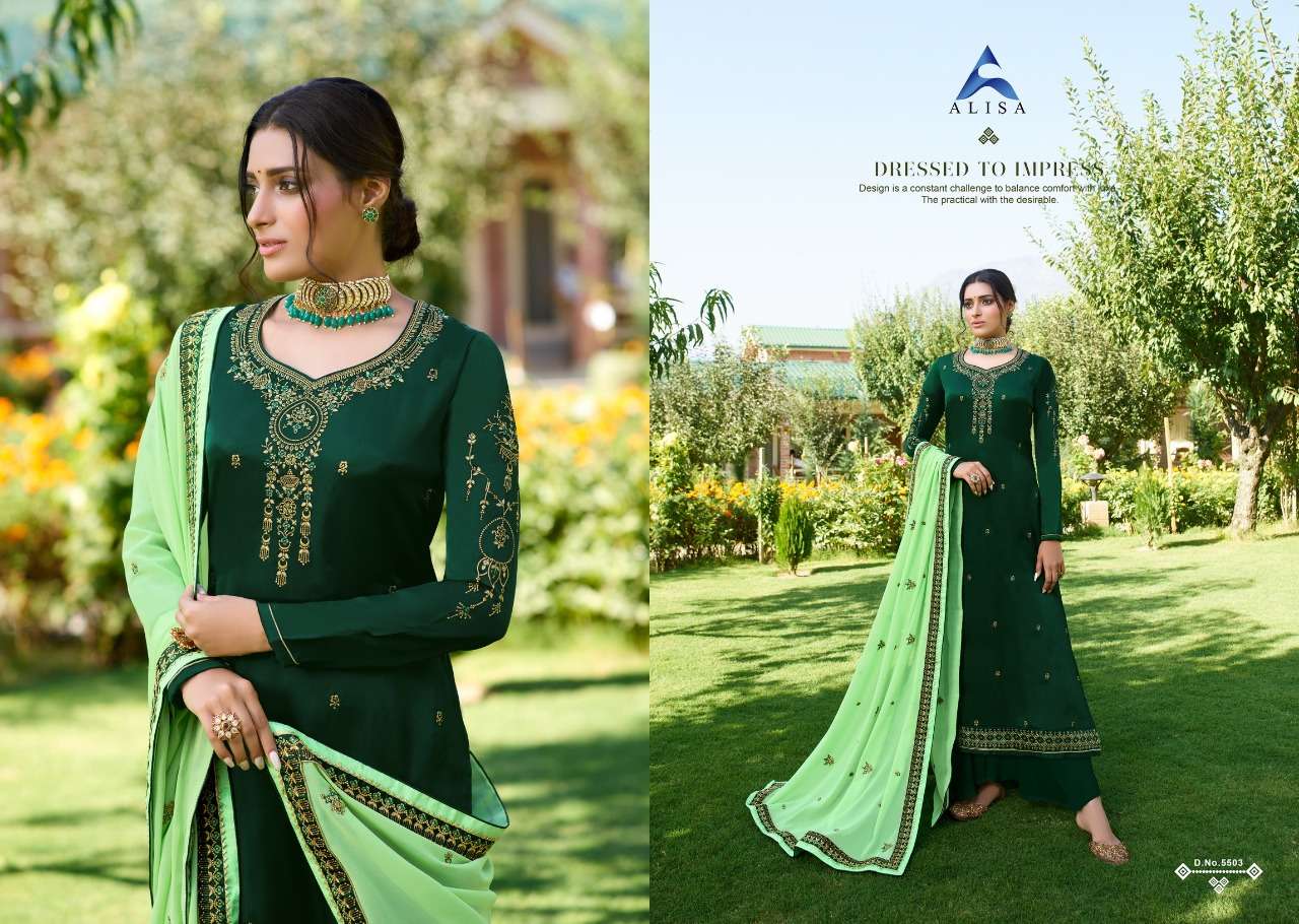 CINDRELA BY ALISA 6501 TO 6506 SERIES BEAUTIFUL SUITS COLORFUL STYLISH FANCY CASUAL WEAR & ETHNIC WEAR SATIN GEORGETTE WITH HEAVY EMBROIDERY DRESSES AT WHOLESALE PRICE
