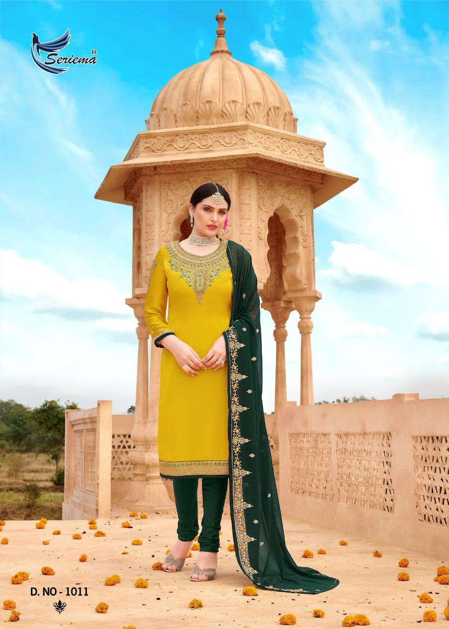 SHAHNAZ BY SPARROW 1008 TO 1011 SERIES BEAUTIFUL SUITS COLORFUL STYLISH FANCY CASUAL WEAR & ETHNIC WEAR SATIN GEORGETTE WITH EMBROIDERY DRESSES AT WHOLESALE PRICE
