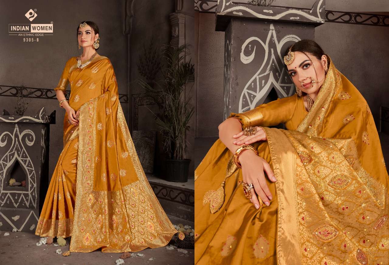 INDRAPRASTHA BY INDIAN WOMEN INDIAN TRADITIONAL WEAR COLLECTION BEAUTIFUL STYLISH FANCY COLORFUL PARTY WEAR & OCCASIONAL WEAR TWO TONE SILK SAREES AT WHOLESALE PRICE