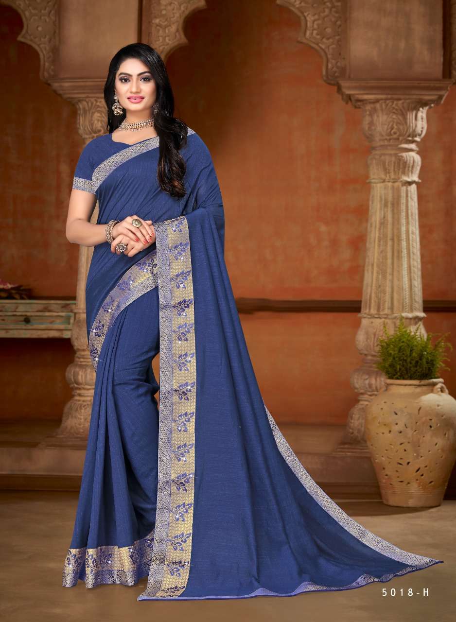 KAJU KATLI BY INDIAN WOMEN 5018-A TO 5018-H SERIES INDIAN TRADITIONAL WEAR COLLECTION BEAUTIFUL STYLISH FANCY COLORFUL PARTY WEAR & OCCASIONAL WEAR DYED SILK SAREES AT WHOLESALE PRICE